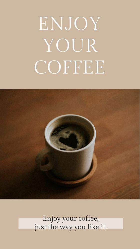Coffee shop Instagram story template, editable advertisement