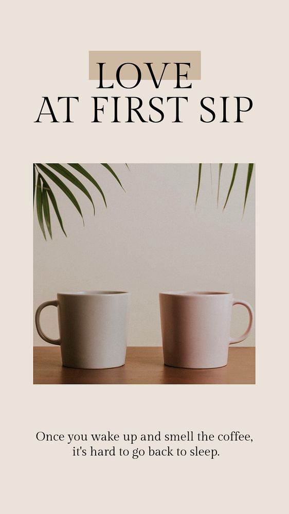 Cafe Instagram story template, editable advertisement
