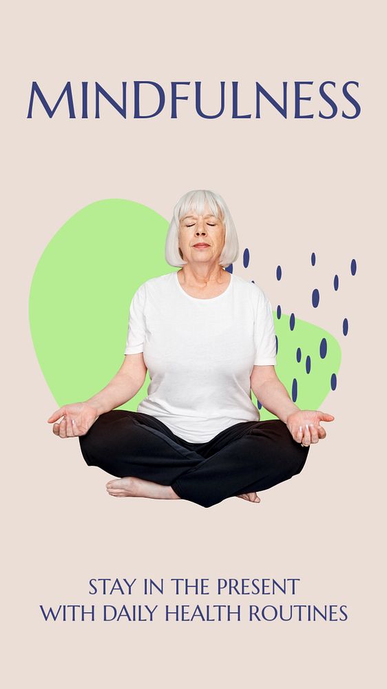 Mindfulness coaching Instagram story template, editable social media ad