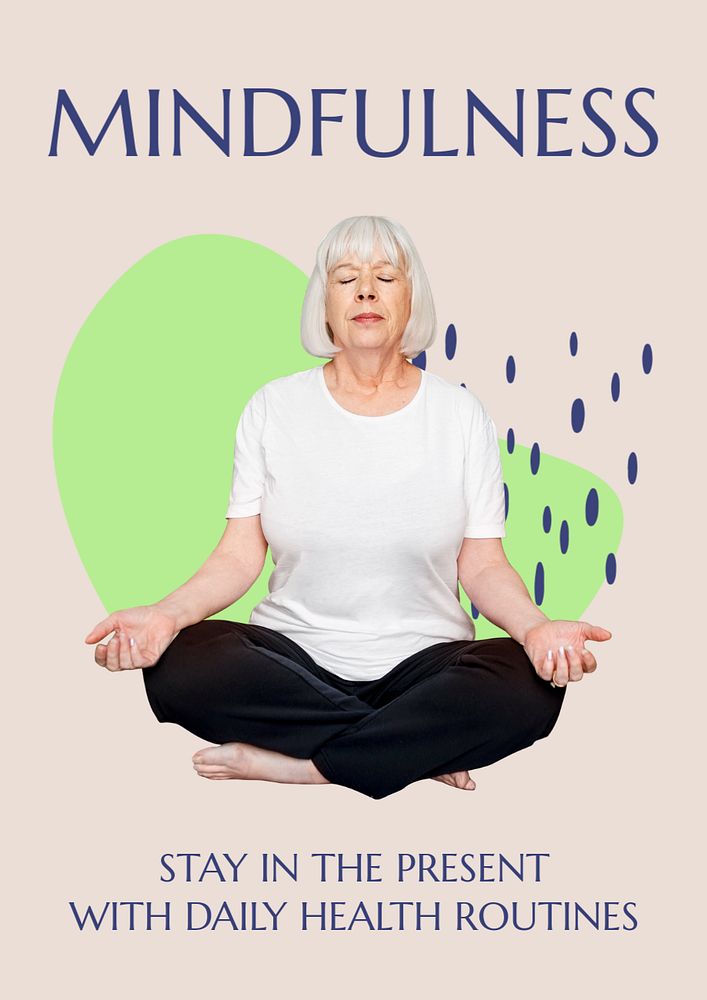 Mindfulness coaching poster template, editable design