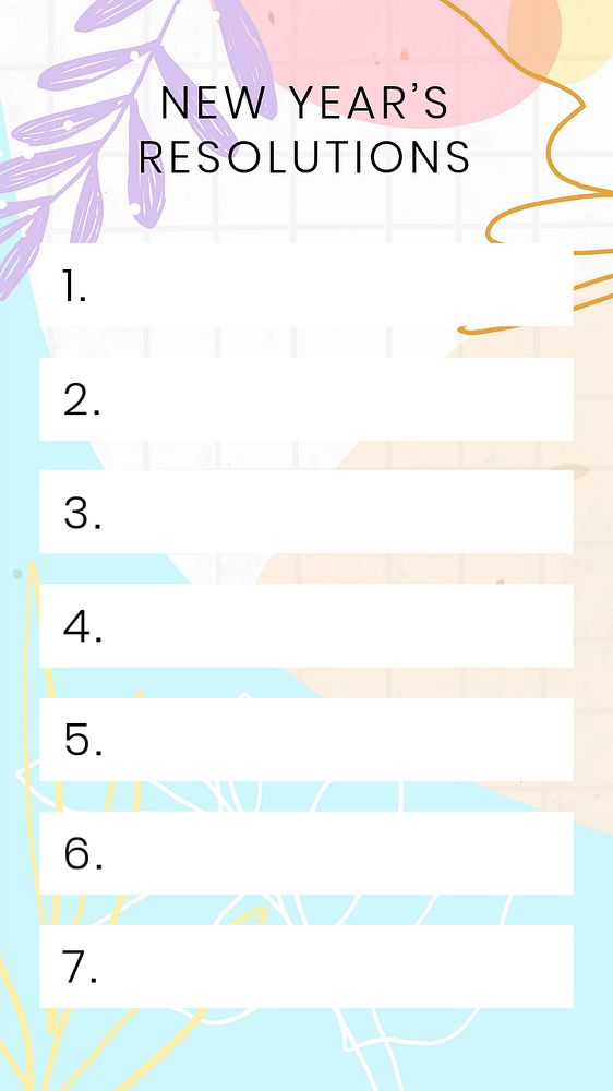 To-do list Instagram story template, colorful memphis design