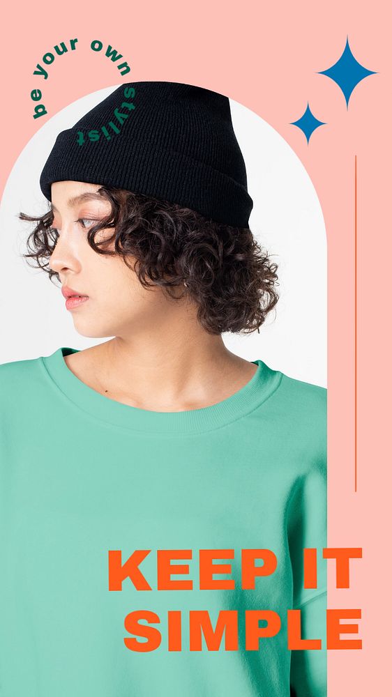 Streetwear fashion Instagram story template, editable design