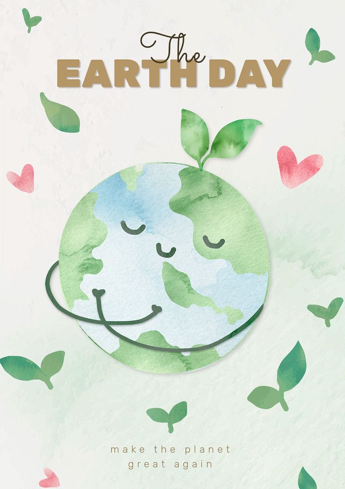 Earth day poster template