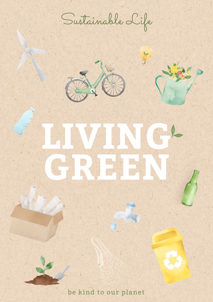 Living green banner template