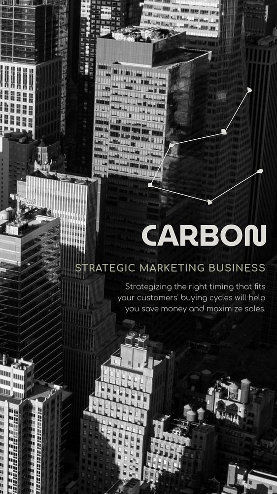 Building, city Instagram story template, carbon business