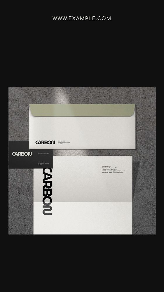 Corporate identity Instagram story template, stationery set mockup