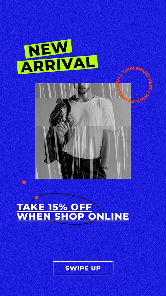 New arrival Instagram story template, fashion editable design