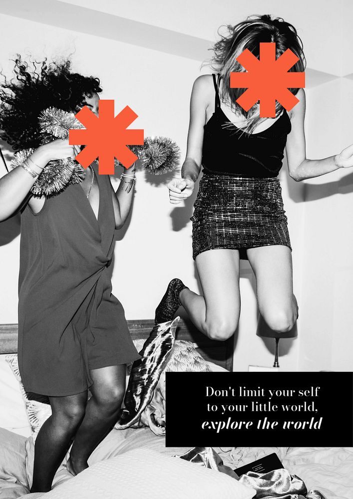 Friendship aesthetic poster editable template, motivational quote