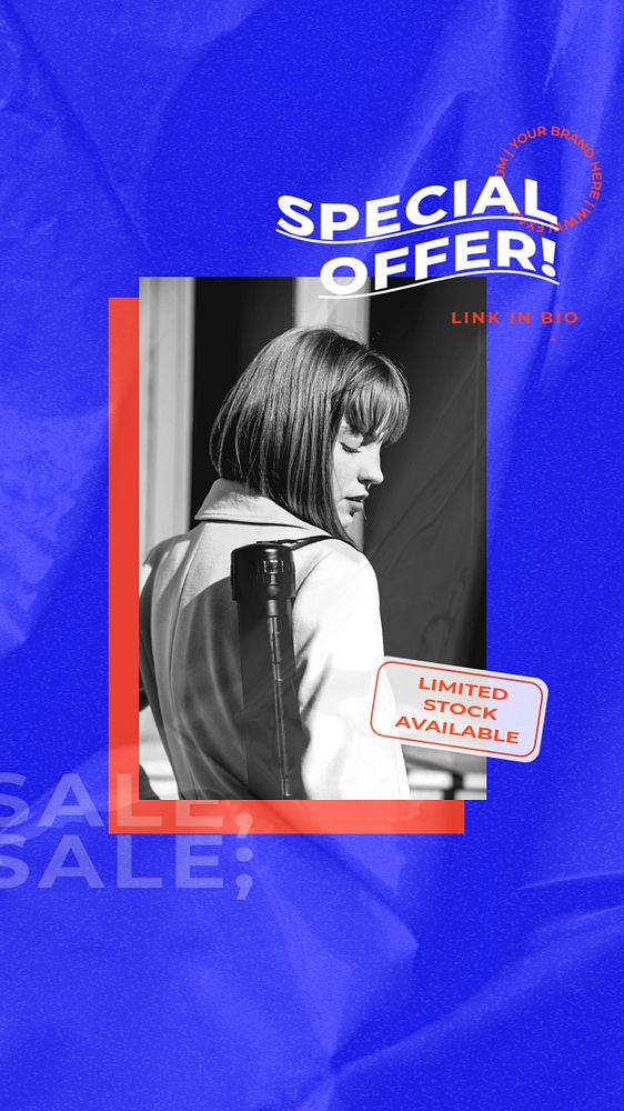 Special offer Facebook story template, fashion editable design