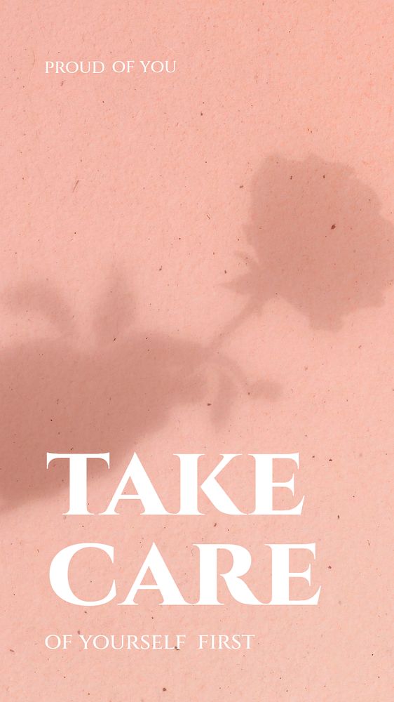 Self love quote mobile wallpaper template, editable design