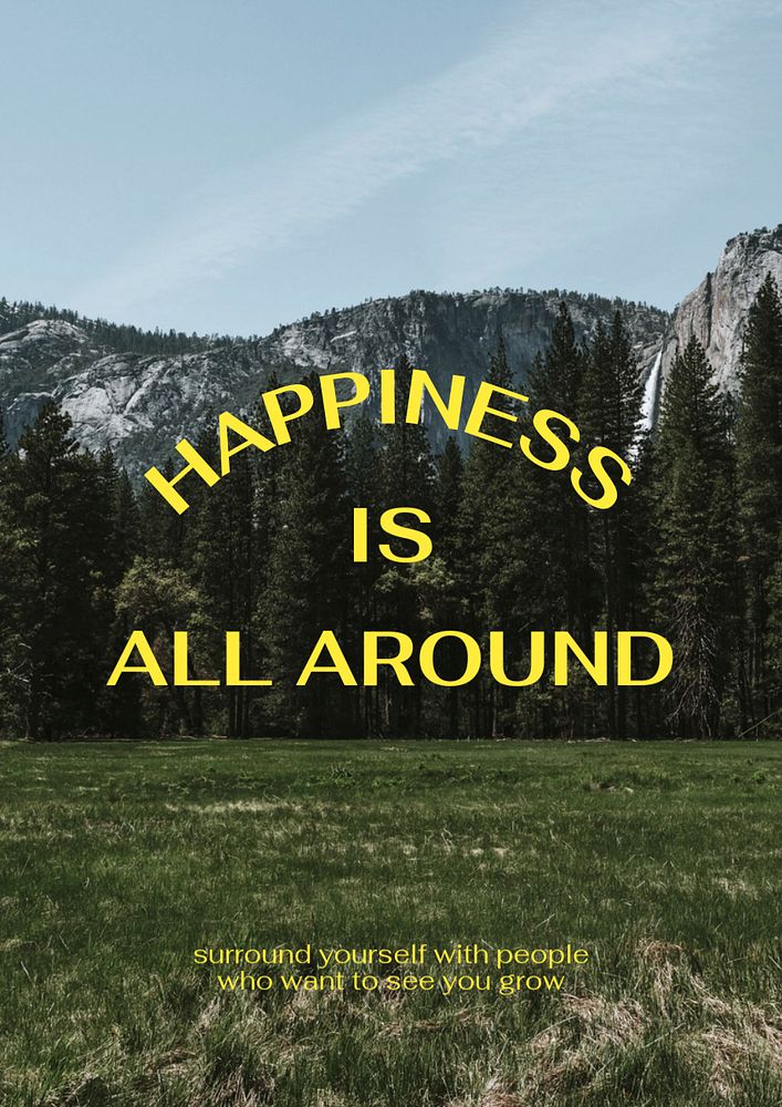 Motivational quote poster template, editable design