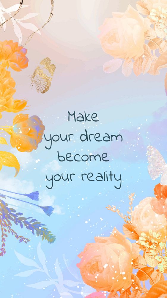 Positivity quote Instagram story template, watercolor, editable text