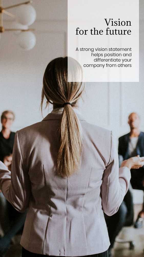 Business vision Instagram story template, businesswoman photo