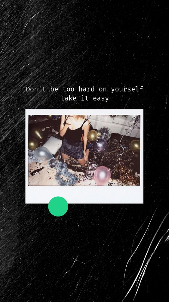 Party aesthetic Instagram story template, celebration instant photo