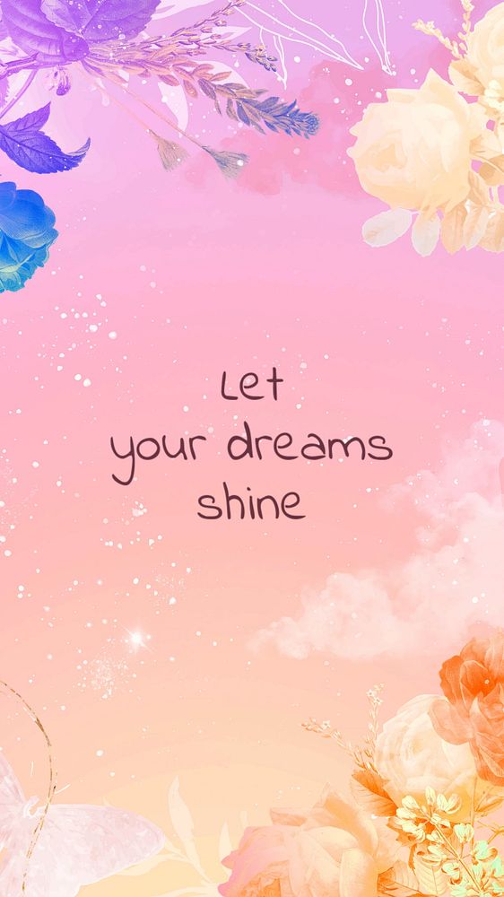 Uplifting quote Facebook story template, watercolor, editable text