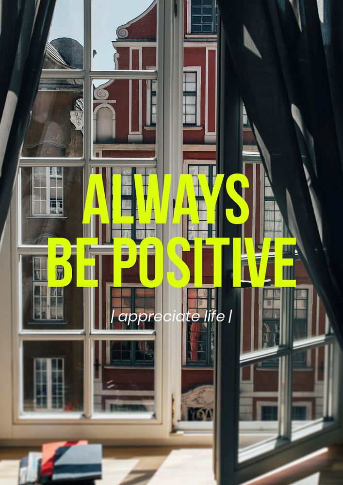 Motivational quote poster template, editable design