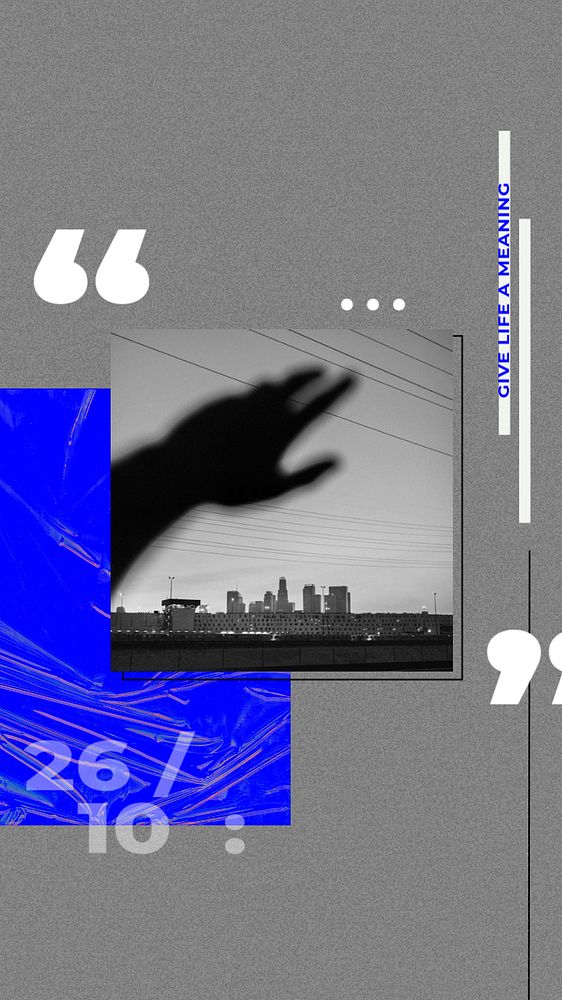 Inspirational quote Facebook story template, editable design