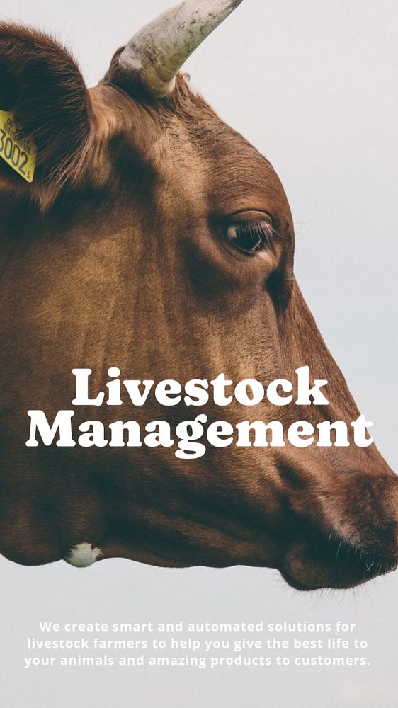 Livestock management Instagram story template, farming industry design