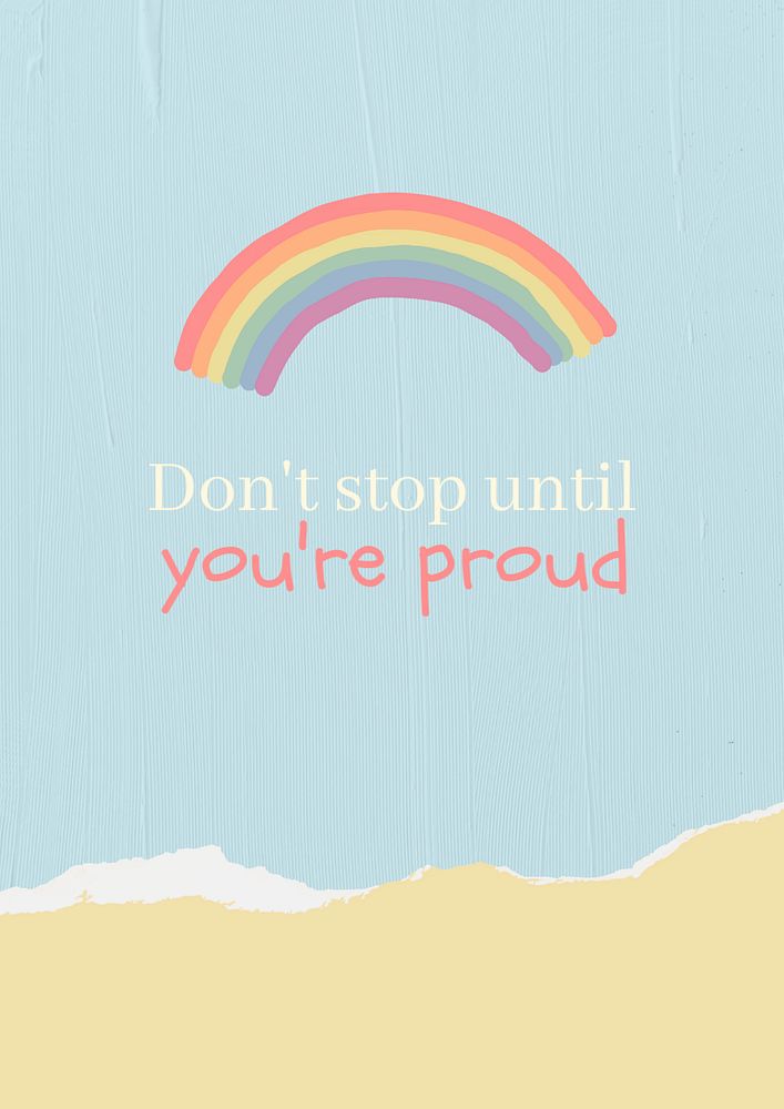 Motivational quote poster template, editable design