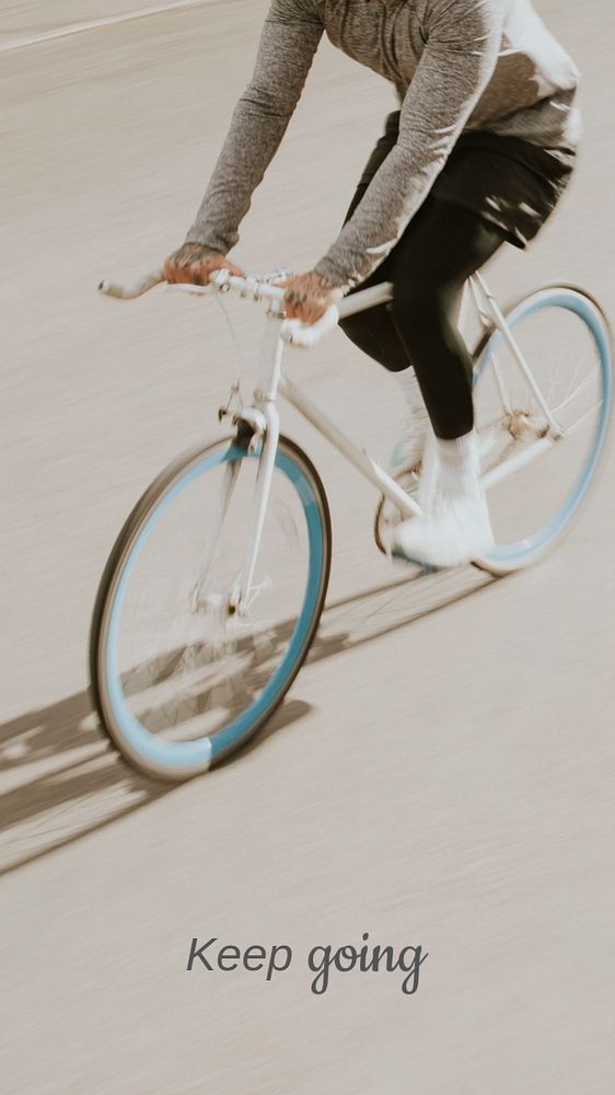 Outdoor cycling Instagram story template, editable text
