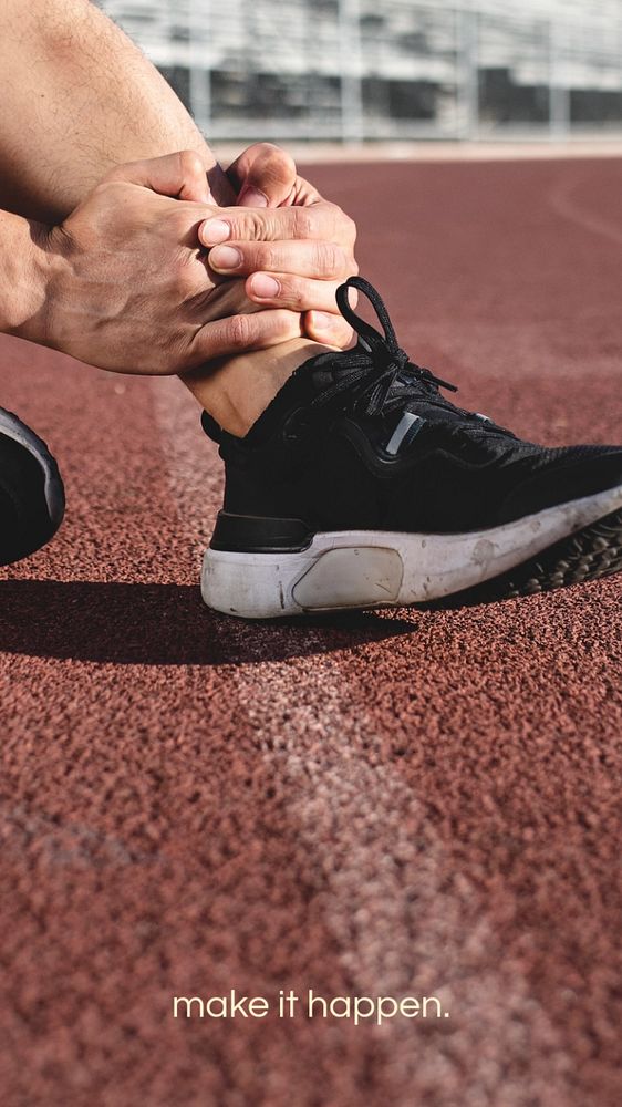 Athletic goals Instagram story template, editable text