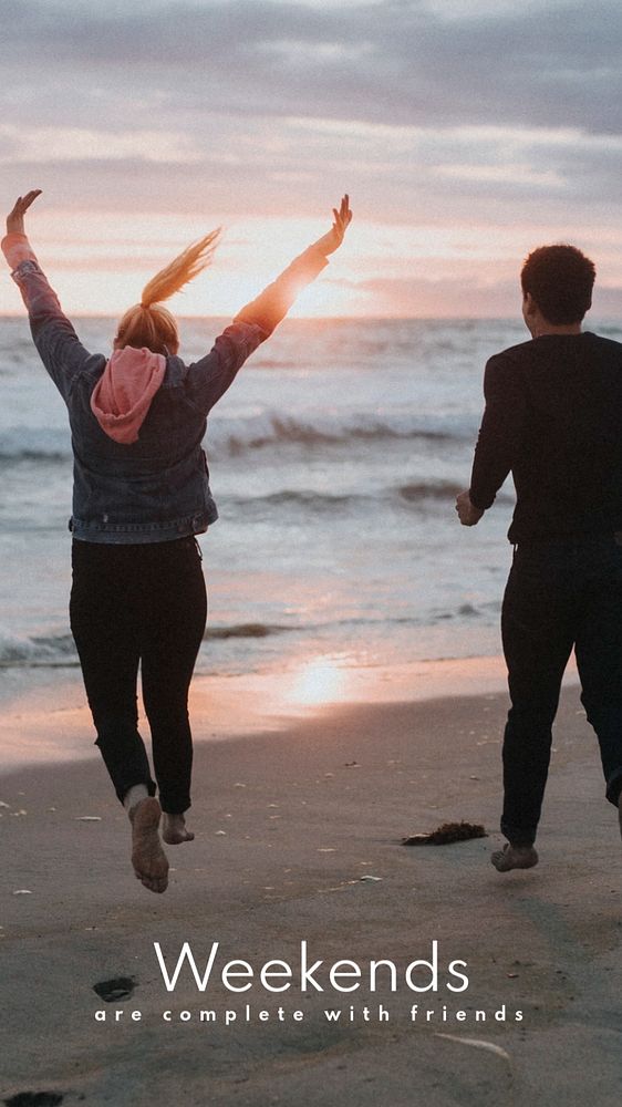 Travel friends Instagram story template, editable text