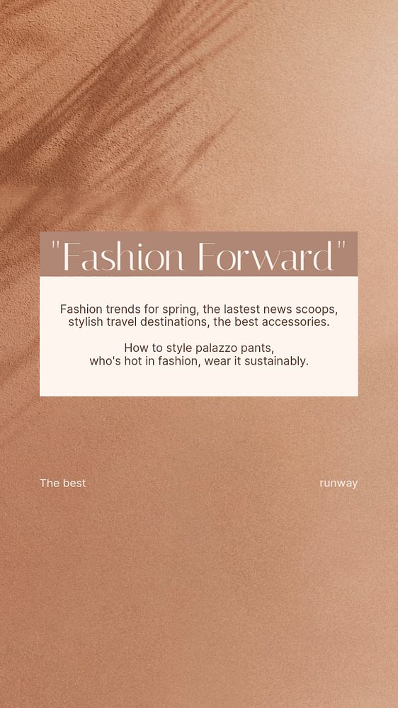 Fashion forward Instagram story template, shadow aesthetic