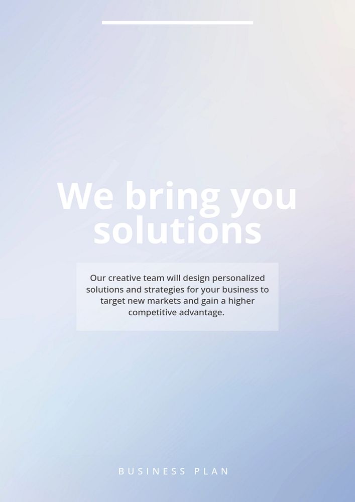 Gradient aesthetic poster editable template, pastel blue design
