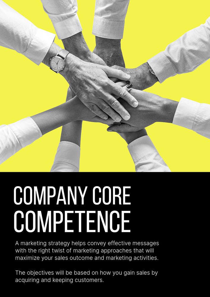 Business competency poster editable template