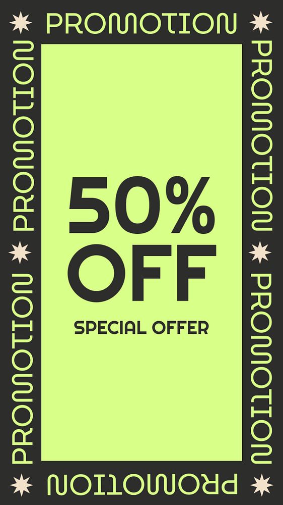 Funky promotion Instagram story template, editable design