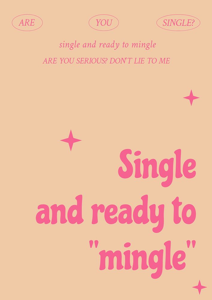 Dating quote poster template, editable design