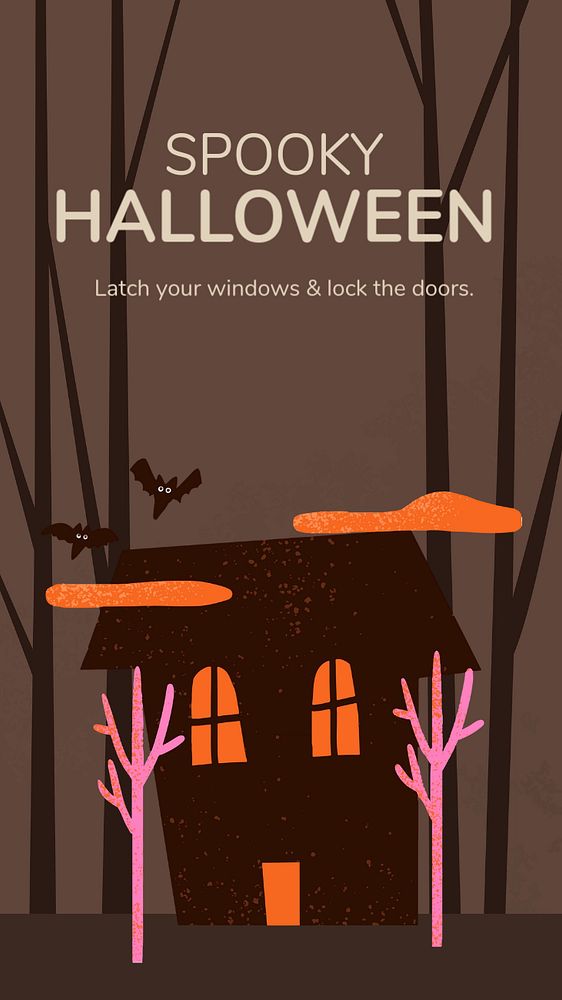 Spooky Halloween Facebook story template, cute design