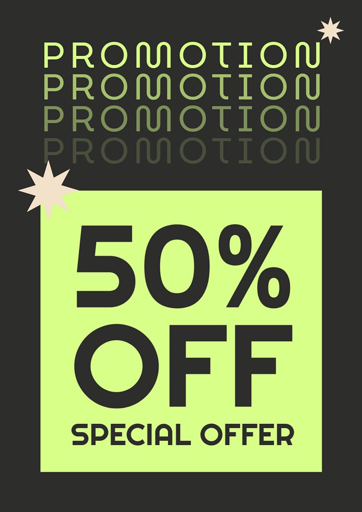 Funky promotion poster template, editable design