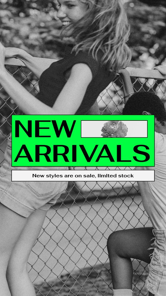New arrival Facebook story template, editable design