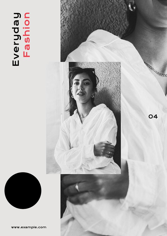 Women’s fashion poster template, editable design