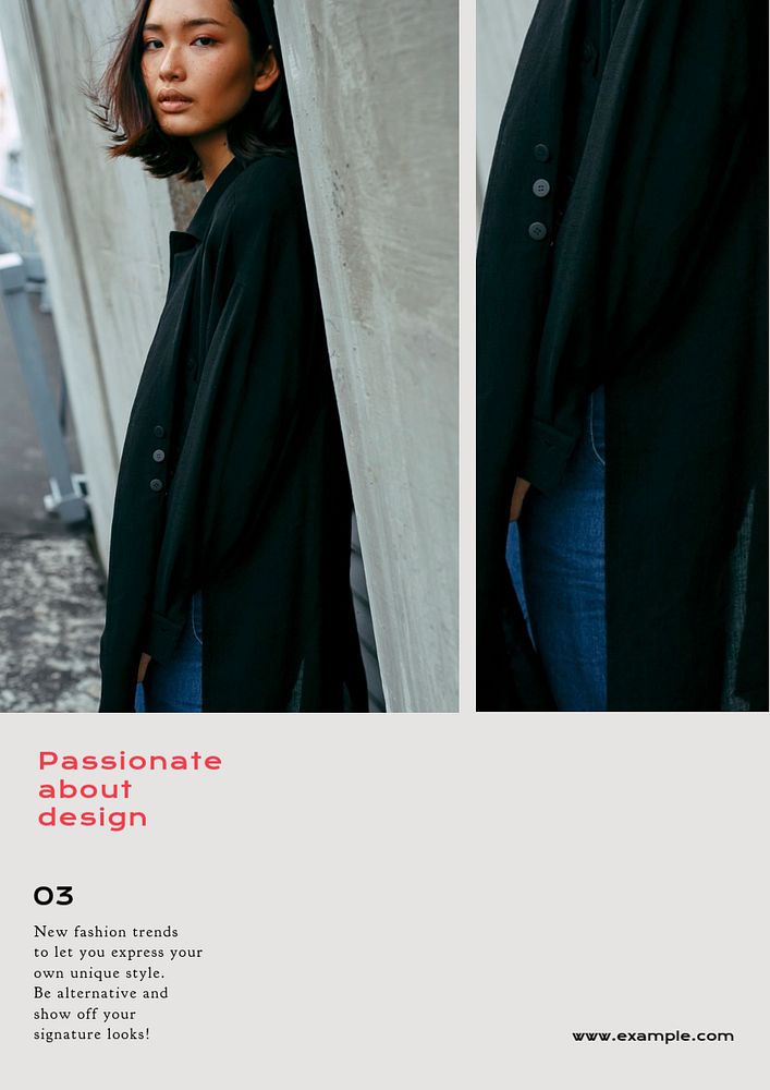 Women’s fashion poster template, editable design