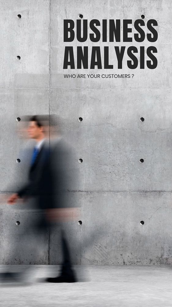 Business analysis Instagram story template, who are your customers