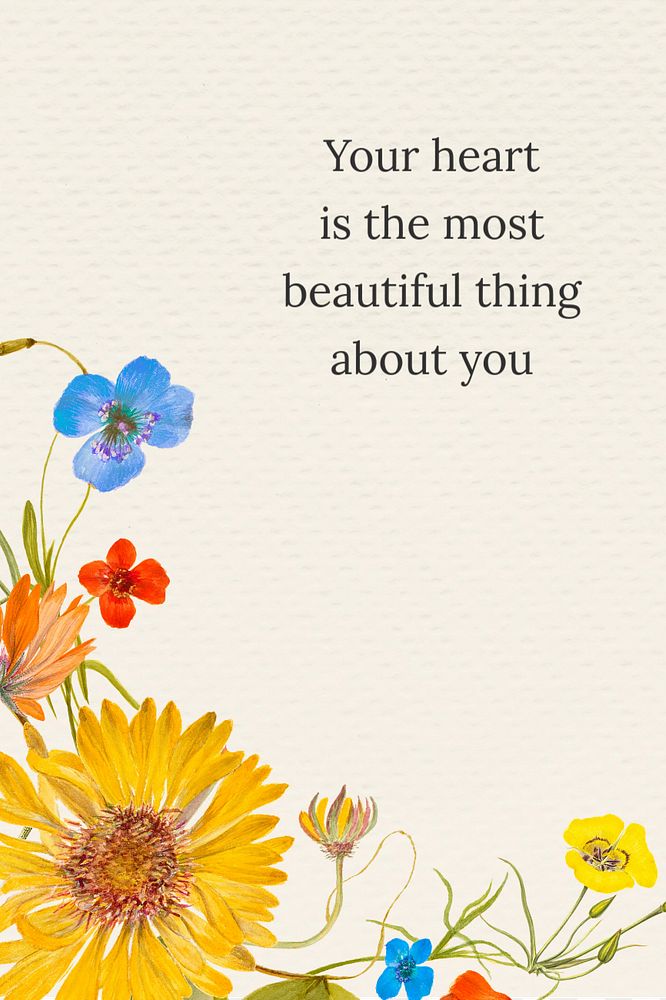 Floral Pinterest post template, motivational social media banner design
