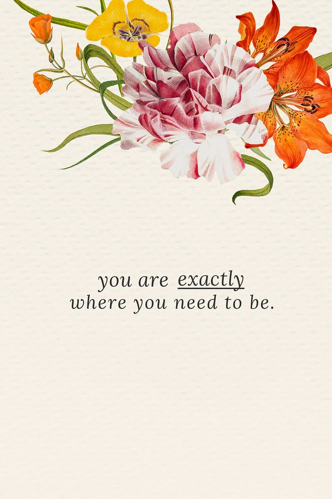 Floral Pinterest post template, inspirational social media banner design