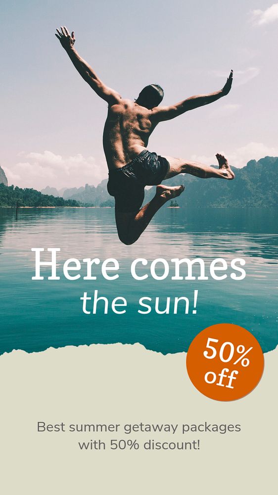 Travel agency Instagram story template, Summer trip ad