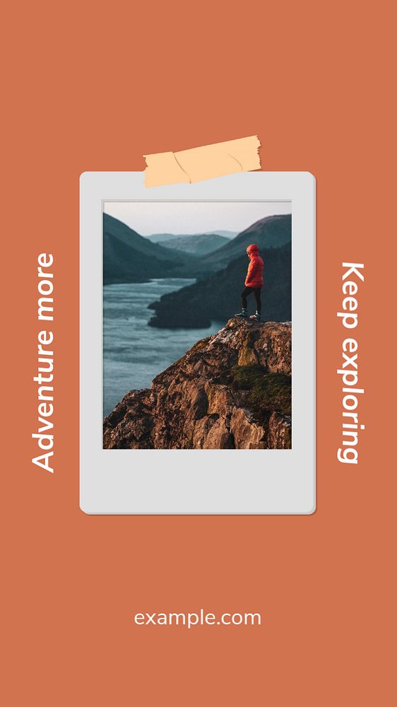 Travel aesthetic Instagram story template, tour agency ad