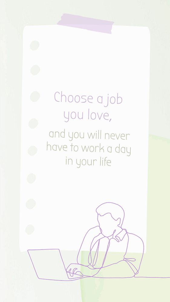 Job Facebook story template,  editable inspirational quote