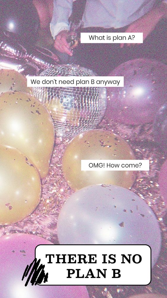 Party balloons Instagram story template, Y2K aesthetic