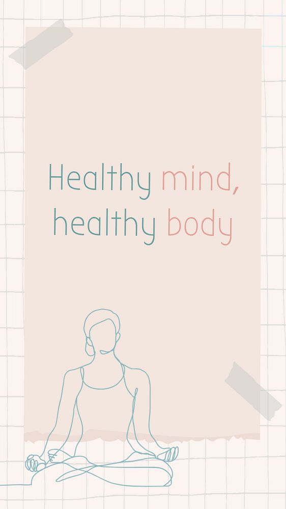 Mindfulness Instagram story template,  editable motivational quote