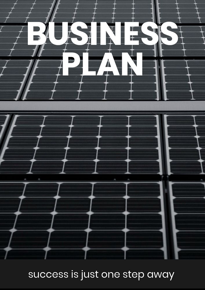 Business plan poster editable template, success is just one step away