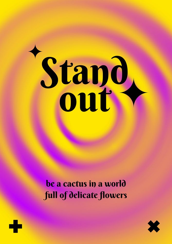 Aesthetic editable poster template, stand out quote