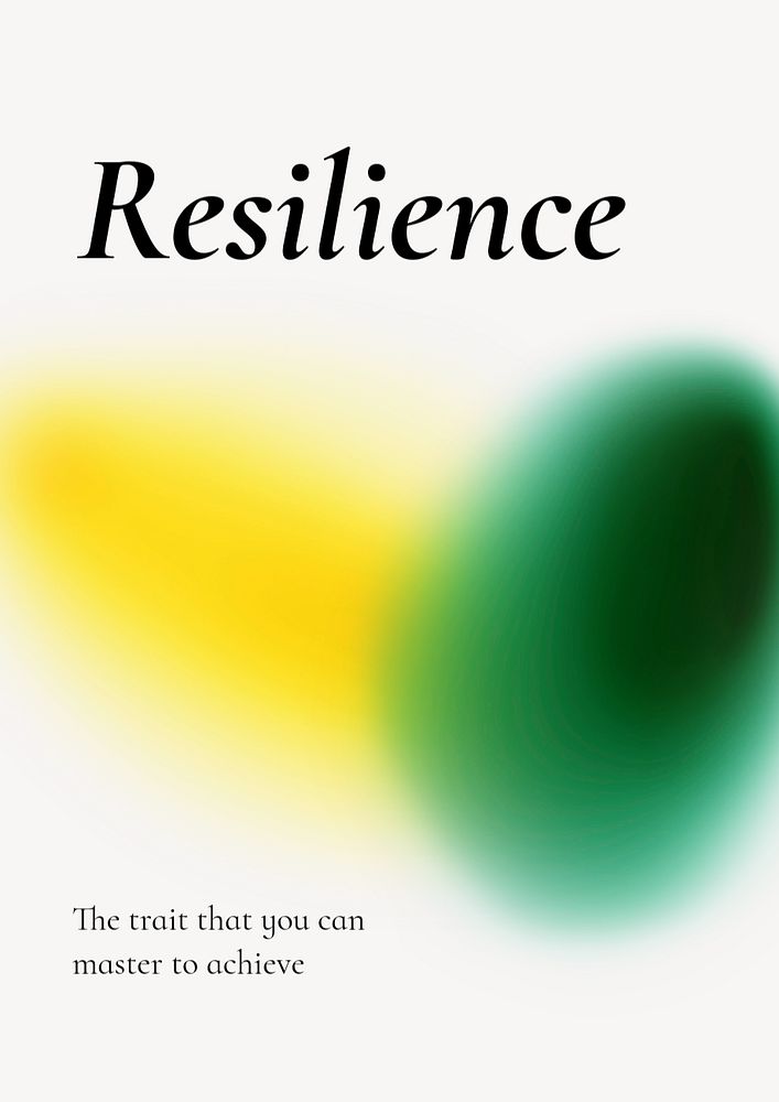 Resilience editable poster template, colorful design 
