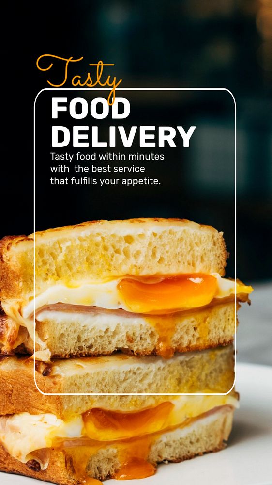 Food delivery  Facebook story template