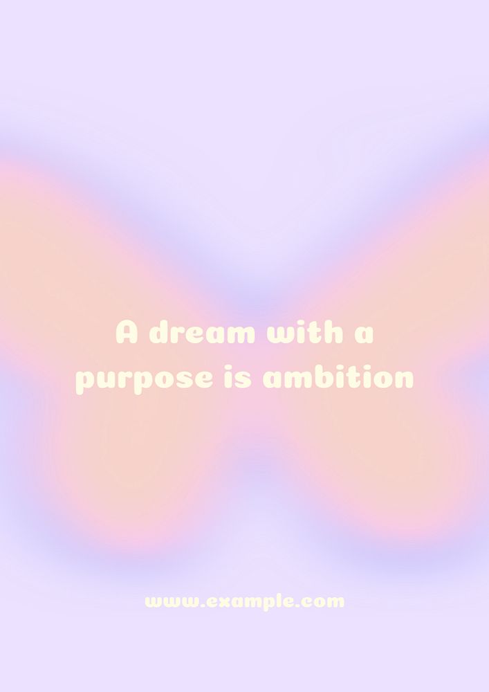 Ambition quote editable poster template, colorful design