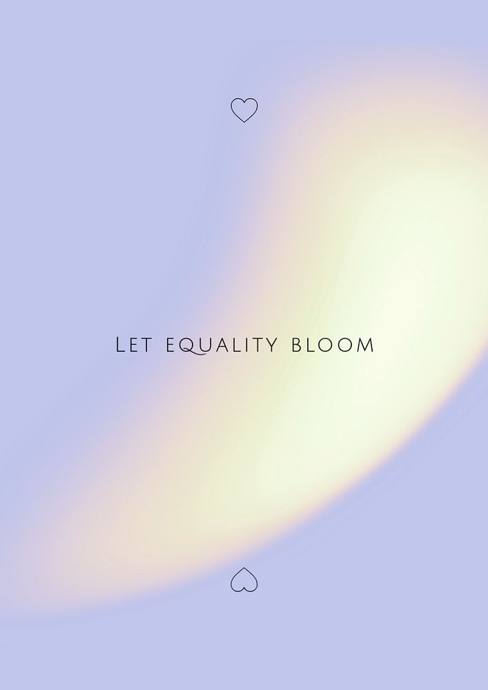 Equality editable poster template, colorful design 